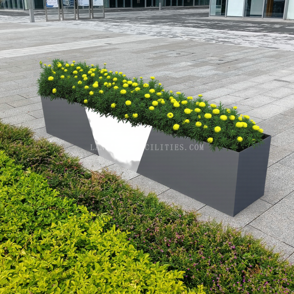 Rectangle Garden Assembly Planter Box Garden Steel Metal Galvanize Customized High Vegetable Raised Box Outdoor Boxes