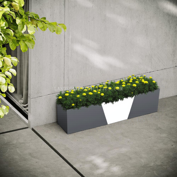 Rectangle Garden Assembly Planter Box Garden Steel Metal Galvanize Customized High Vegetable Raised Box Outdoor Boxes