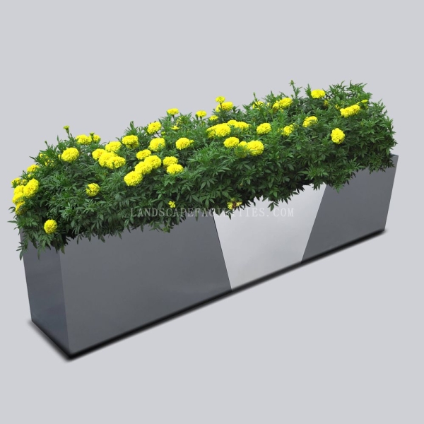 Rectangle Garden Assembly Planter Box Garden Steel Metal Galvanize Customized High Vegetable Raised Box Outdoor Boxes