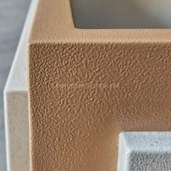 Factory Wholesale Galvanize Stainless Steel Large Orange Color Outdoor Decoration Flowers Garden Metal Products Planter Boxes