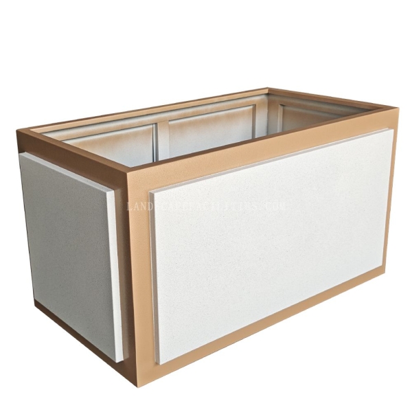 Factory Wholesale Galvanize Stainless Steel Large Orange Color Outdoor Decoration Flowers Garden Metal Products Planter Boxes