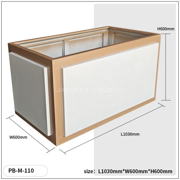 Factory Wholesale Galvanize Stainless Steel Large Orange Color Outdoor Decoration Flowers Garden Metal Products Planter Boxes