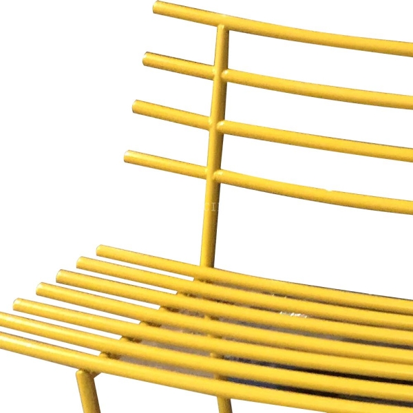 Metal Yellow Galvanize Plated Manufacture Custom Color Outdoor with Backrest High Quality Patio Garden Park Bench