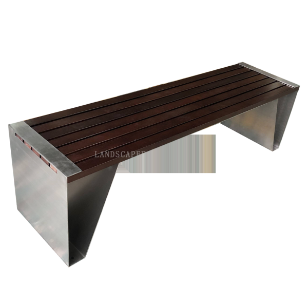 Factory Without Backrest High Quality Patio Modern Outdoor Furniture Patio Garden Wood Metal Public Popular Bench