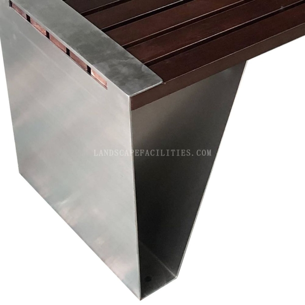 Factory Without Backrest High Quality Patio Modern Outdoor Furniture Patio Garden Wood Metal Public Popular Bench