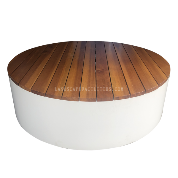 1m Garden Park Chair Benches Metal Galvanize Plated Steel Custom Semi Circular Begonia Wood Outdoor Furniture WPC Outdoor Bench