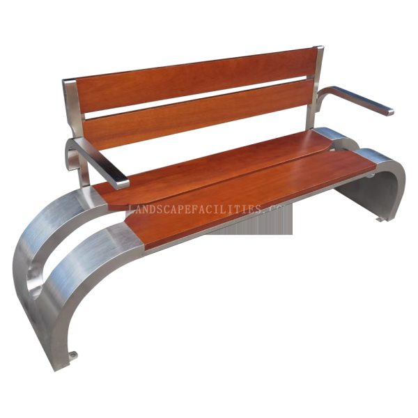 Park Chair Outdoor Square Wooden Furniture Design Outside Garden Patio Manufacturer Metal Public Stainless Steel Benches