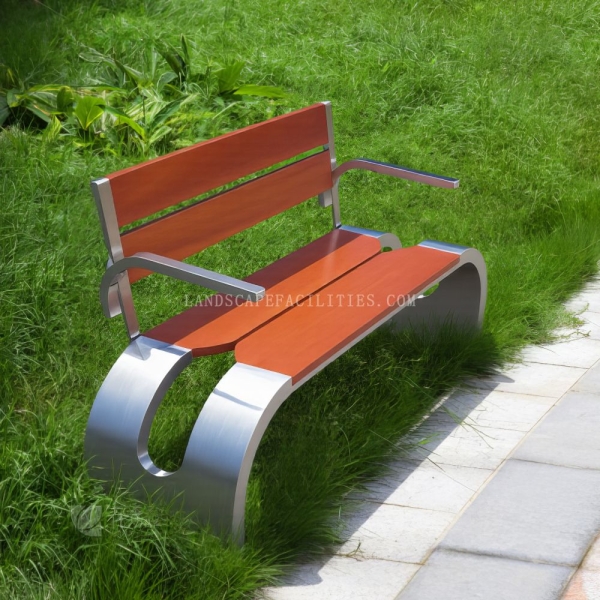 Park Chair Outdoor Square Wooden Furniture Design Outside Garden Patio Manufacturer Metal Public Stainless Steel Benches