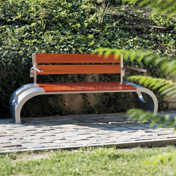 Park Chair Outdoor Square Wooden Furniture Design Outside Garden Patio Manufacturer Metal Public Stainless Steel Benches