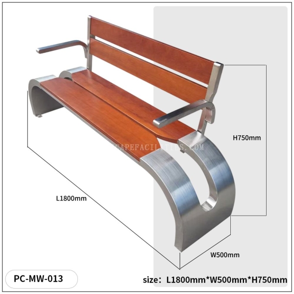 Park Chair Outdoor Square Wooden Furniture Design Outside Garden Patio Manufacturer Metal Public Stainless Steel Benches